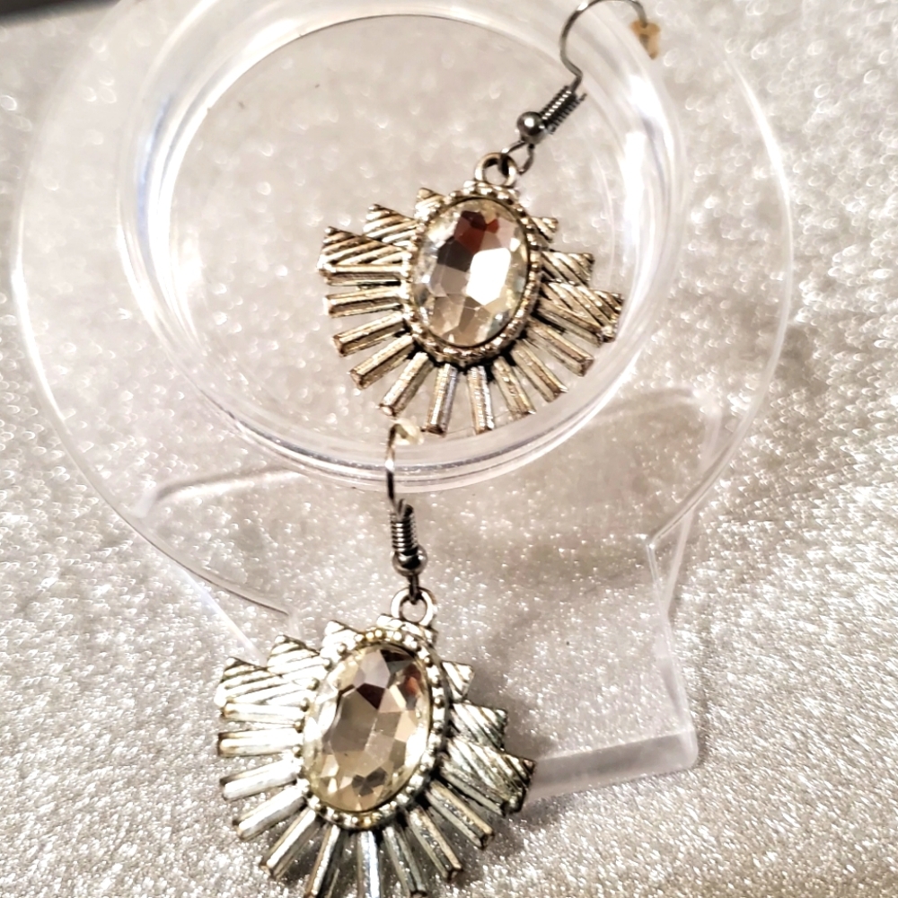 Faceted Crystal Earrings